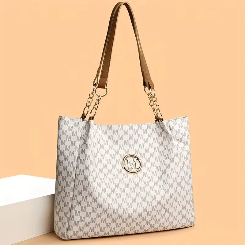 Women's Vintage Letter Tote Shoulder Bag