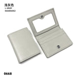 Dropshipping Custom Name Genuine Leather Men Women Business Card Holder Bifold Credit Card Case With ID Window