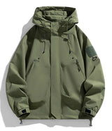 Men's Hooded Windbreaker Zip Jacket – Cargo Style