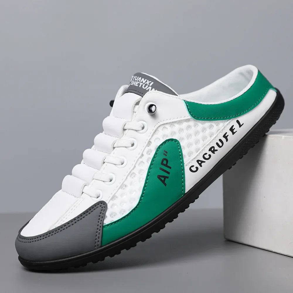 Men's Fashion Soft-Sun Half Slippers Summer Men Trendy Bottom Casual Shoes Soft Sole Support Shoes Sneakers Men's Shoes