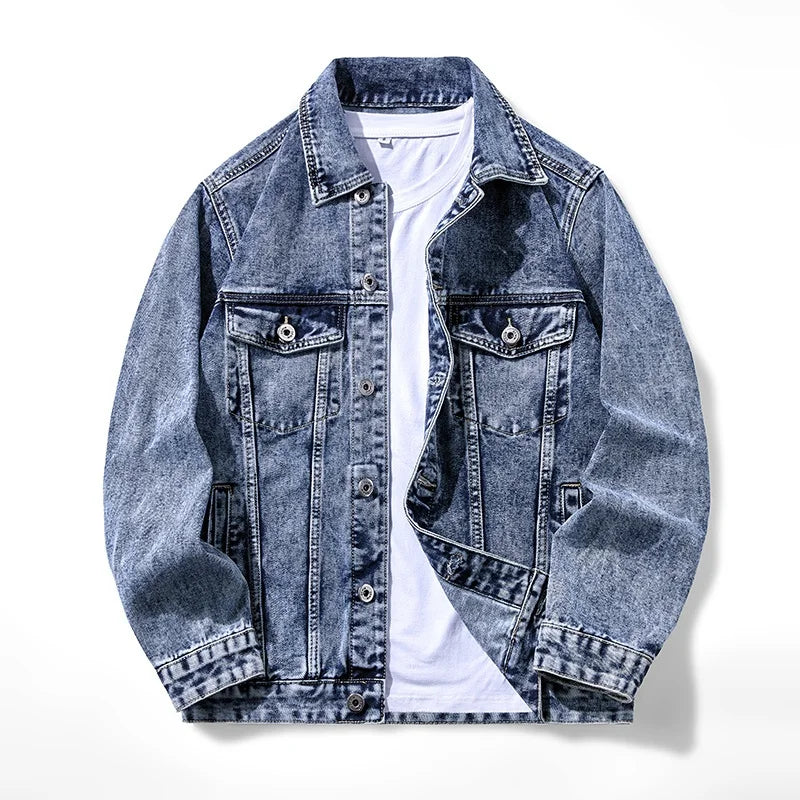 Washed Heavyweight Denim Jacket – Vintage Workwear