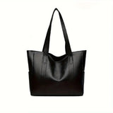Vintage Vegan Leather Large Capacity Tote