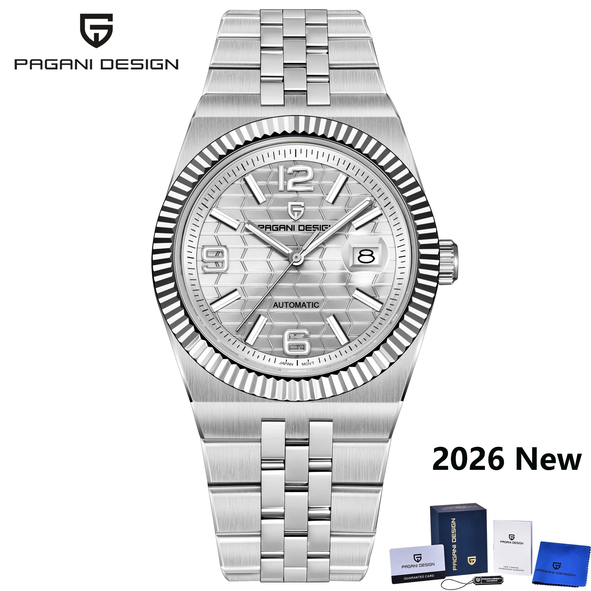PAGANI DESIGN 2026 New Men's Watches Rose Gold Luxury Automatic Watch For Men MIYOTA 8215 Mechanical Wristwatch Sapphire crystal
