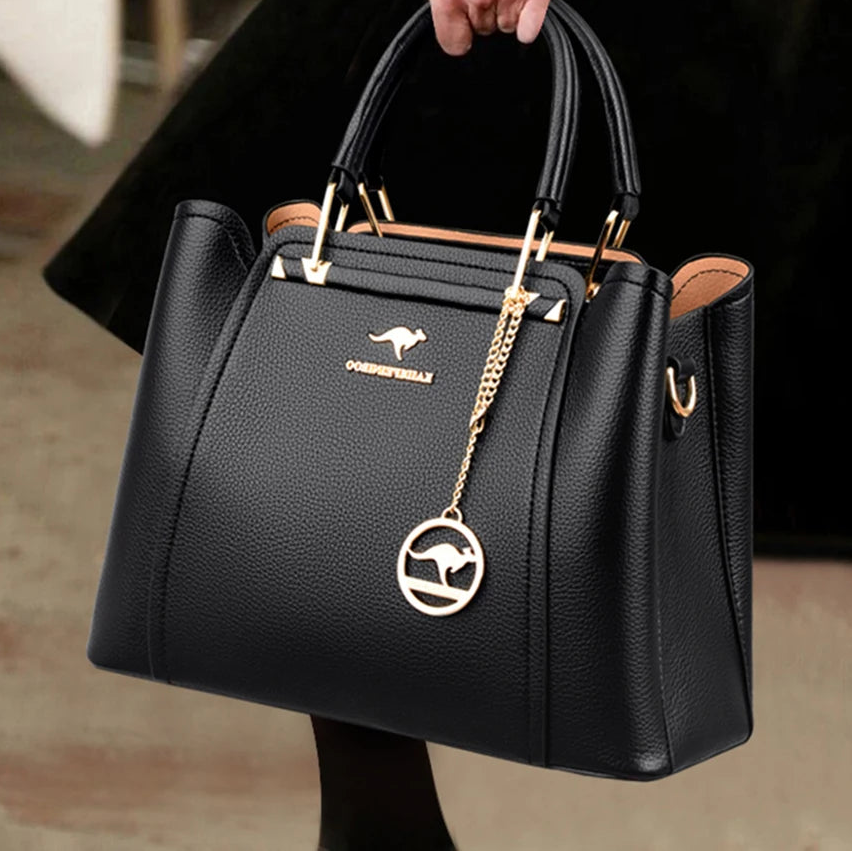 Luxury Triple-Layer Leather Tote & Crossbody