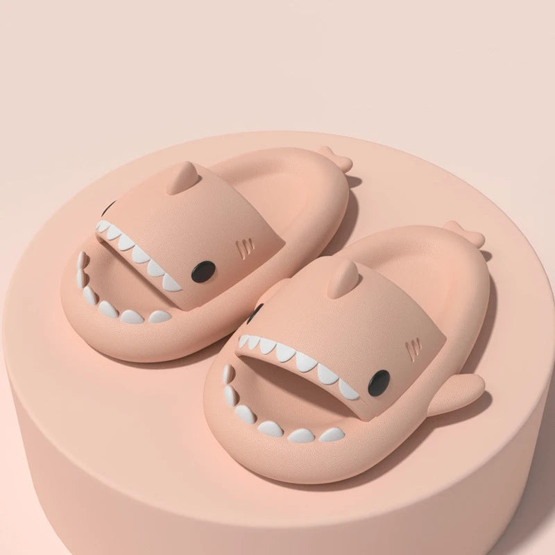 Summer Shark Slippers EVA Flip Flops Unisex Non-Slip Indoor Outdoor Slides Cute Beach Shoes for Men Women Girls Boys
