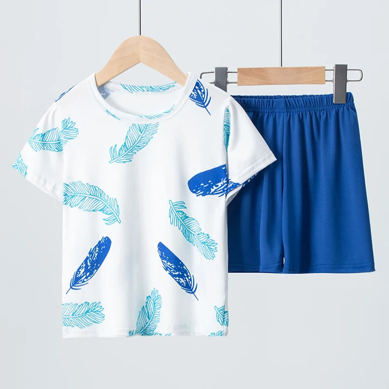 CHILDREN'S Clothing Short Sleeve Shorts 2-piece Suit
