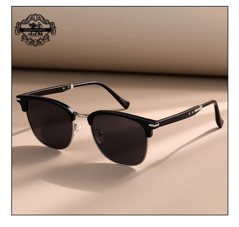2025 Classic Polarized Sunglasses Men Women Retro Half Frame UV400 Glasses Male Popular Anti-glare Travel Driving Eyewear