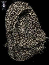 Punk Rivet Leopard Print Backpack Men's Bag Large Capacity Fashion Backpacks for Women