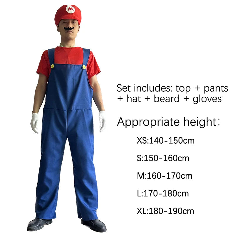 Mario & Luigi Costume Set for Men and Kids