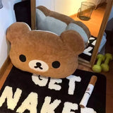 Rilakkuma Plush Bed Headrest Cushion For Dorms Soft Stuffed Bunk Bed Backrest Pillow Cute Decor For College Student Bedrooms