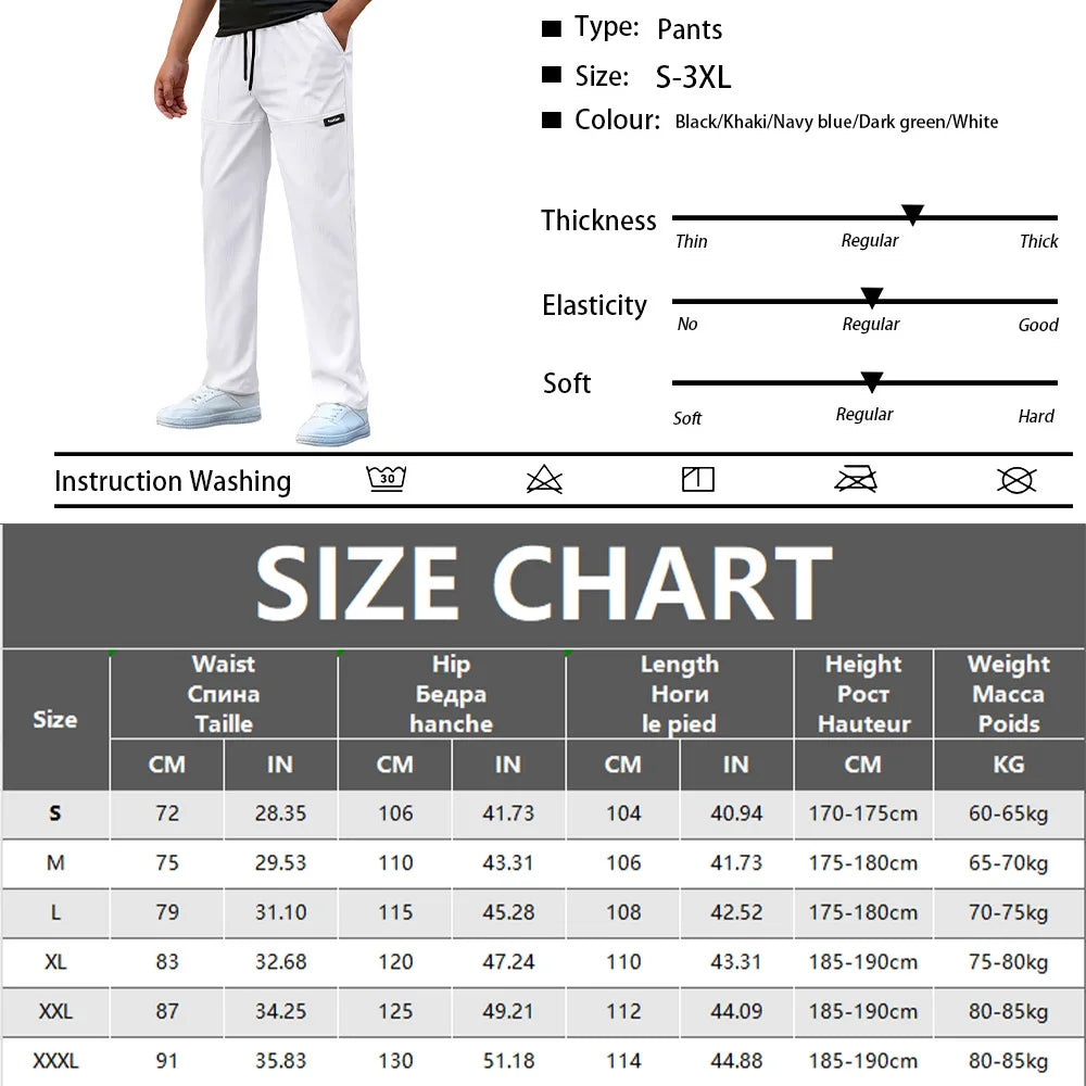 Men's Casual Loose Straight Sports Pants Gym Sport Trousers for Men Jogger Sweatpants Running Workout Jogging Long Pants