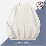 Custom Embroidery Logo Solid Sweatshirts Spring Autumn Warm Sweatshirt High Quality Men Tops Male Brand Hip Hop Pullover
