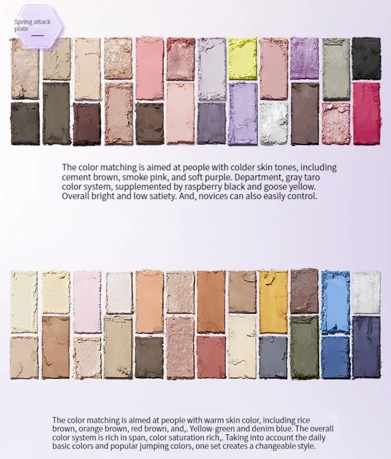 Qianyan 16-Color Eyeshadow Palette – Glitter, Matte & Shimmer