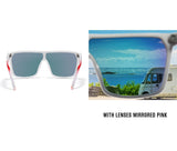 KDEAM One-piece Shape Men Sunglasses Polarized Elastic Paint Surface Sun Glasses Women Suitable Long-lasting Goggles Cat.3