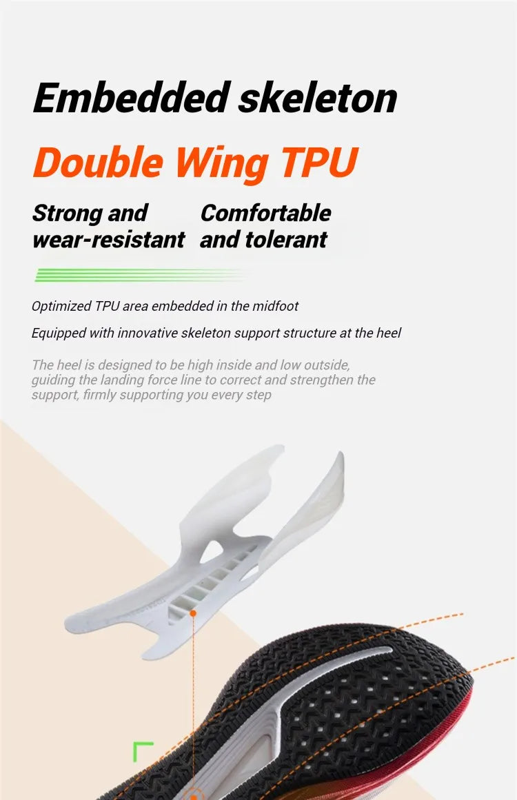 Xtep Men's Running Shoes 2000km 3.0 2025 Spring Lightweight Cushioned Wear-Resistant Training Jogging Sneakers 875119110032