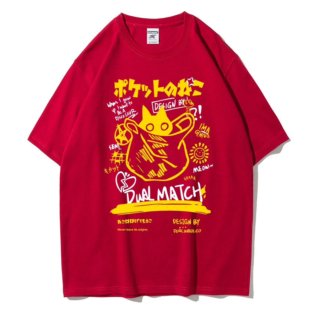 Kawaii Cat Harajuku Streetwear Tee