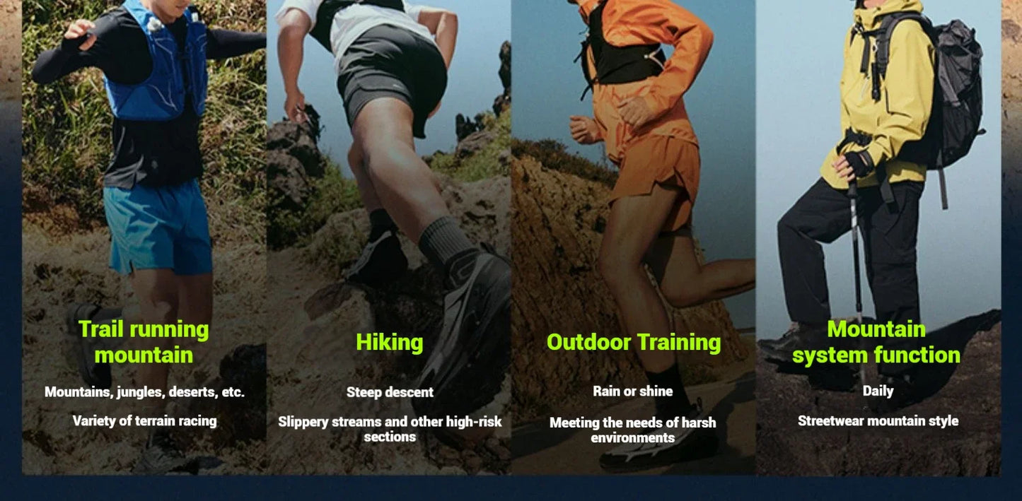 Xtep Men's Hiking Shoes 2025 Summer Anti-slip Wear-resistant Wrapping Shock-absorbing Lightweight Outdoor Sneakers 875319170005