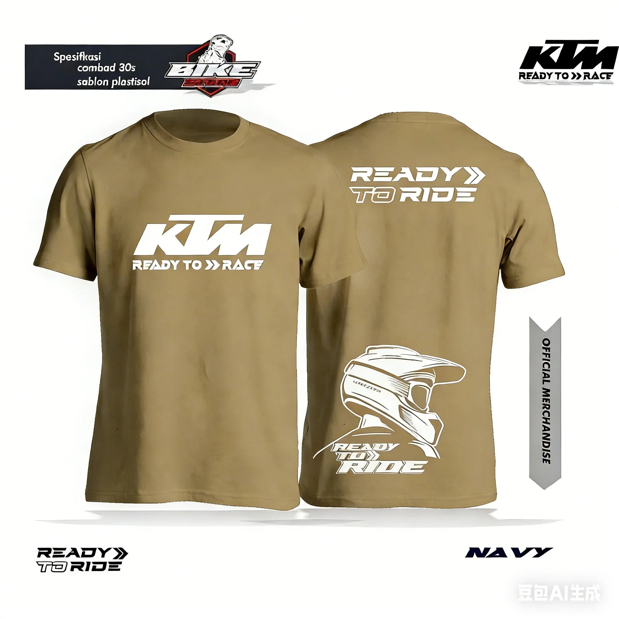 KTM Racing Graphic T-Shirt — Unisex Cotton Off-Road Moto Print Tee