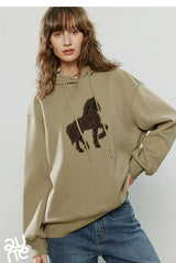Women's Embroidered Relaxed-Fit Hoodie