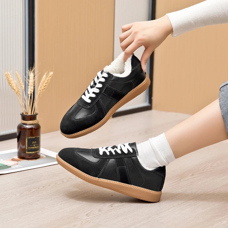 DIMANYU Women's Genuine Leather Bow Flats | Sizes 35–44