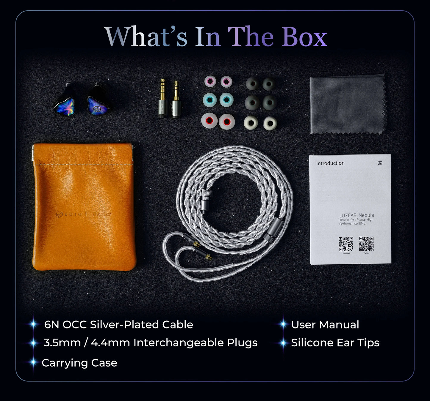 Juzear x KOTO Nebula Hybrid IEM | 3BA+1DD+1Planar