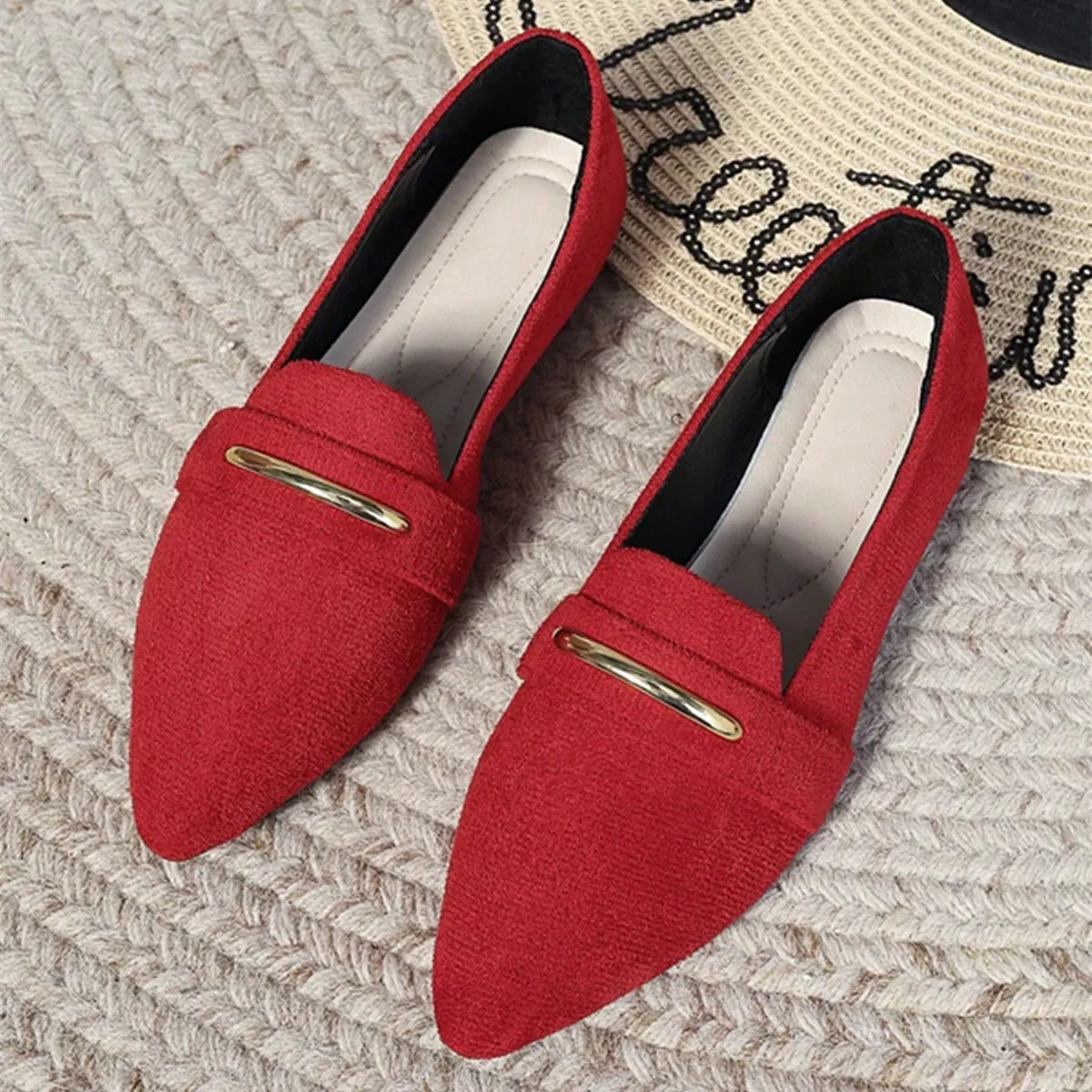 2026 Summer Loafers Flats Pointed Toe Casual Women Shoes New Comfortable Walking Mujer Zapatos:Wear-resisting