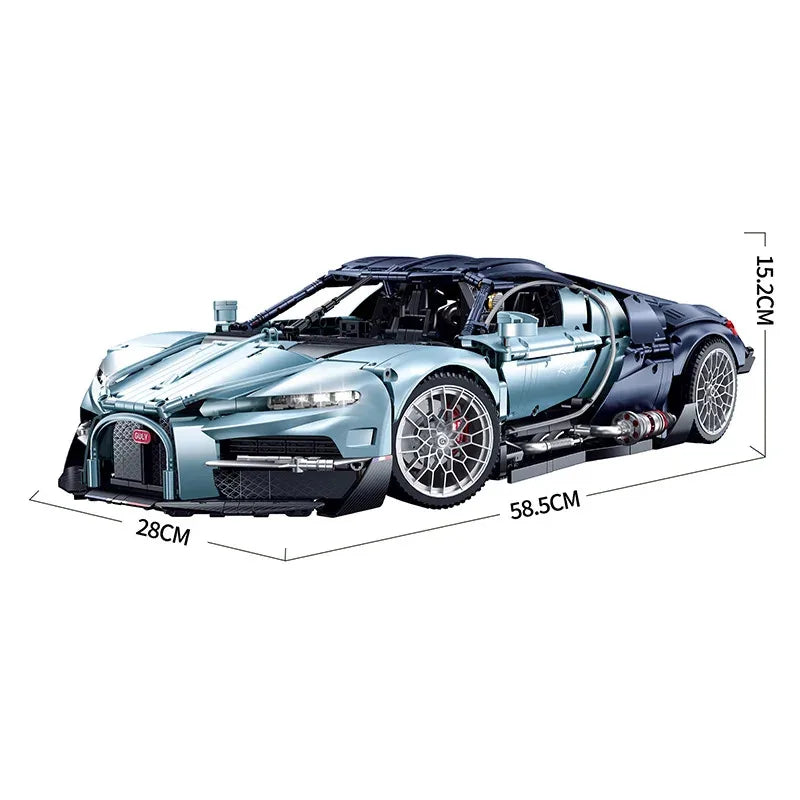 Technical MOC 10648 Bugat Tourbillon 3719PCS 1:8 Building Bricks Set Sports Car Model for Adults Terminal Blocks Toys Gifts