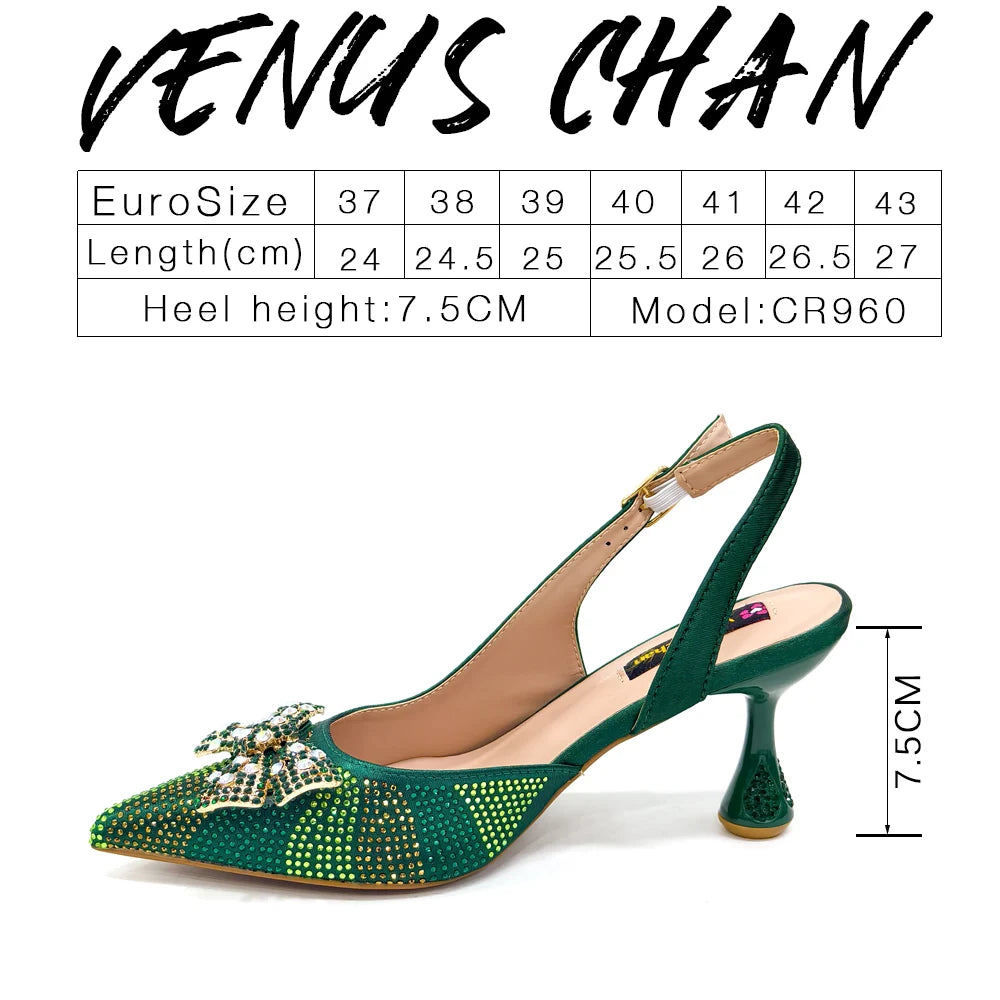Venus Chan Pointed-Toe Heels & Handbag Set for Women