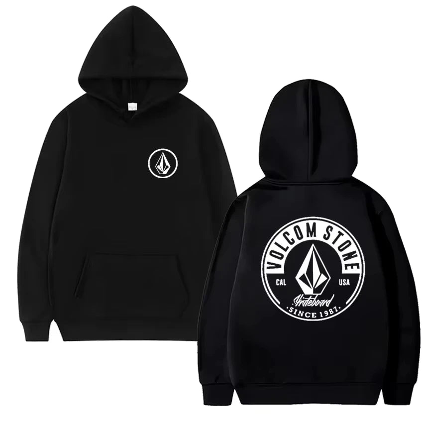 Volcom men's hoodie long-sleeved sweatshirt Hip-hop fashion casual street outdoor autumn and winter sportswear