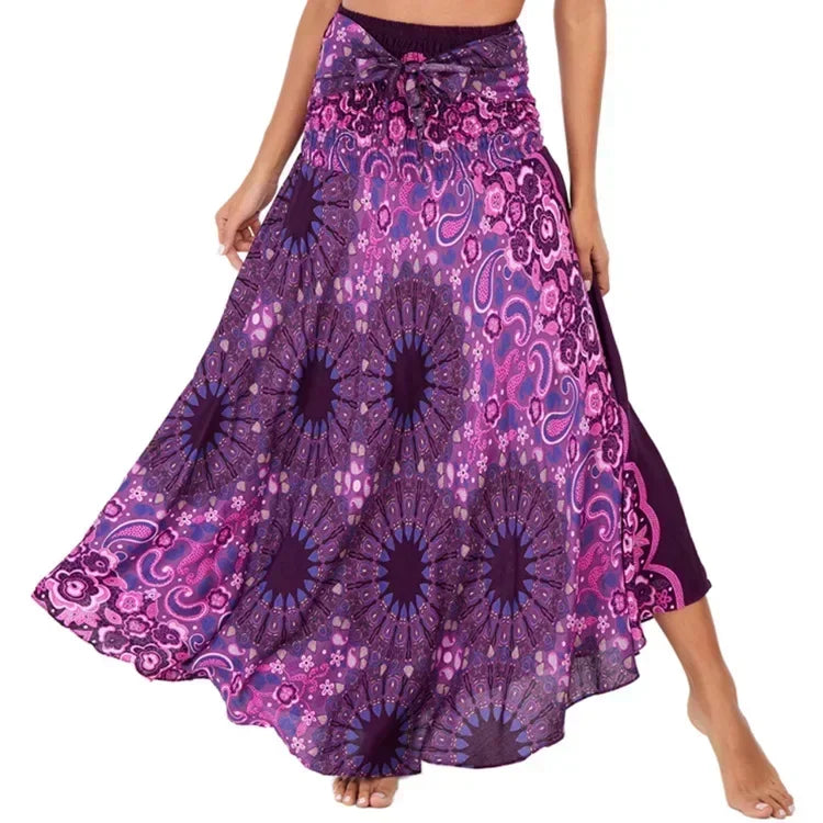 Boho Maxi Skirt – Flowy Ankle-Length Summer Skirt for Women