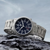 BERNY Titanium Men Quartz Watch AR Coating Sapphire Fashion Wristwatch Luminous VH31 Ultra-thin Wristwatch Waterproof 5ATM Watch