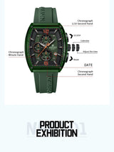 Men’s Waterproof Quartz Watch - Silicone Sport Strap