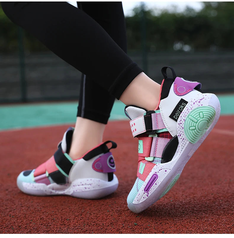 Kids' Pro-Grip Athletic Basketball Shoes