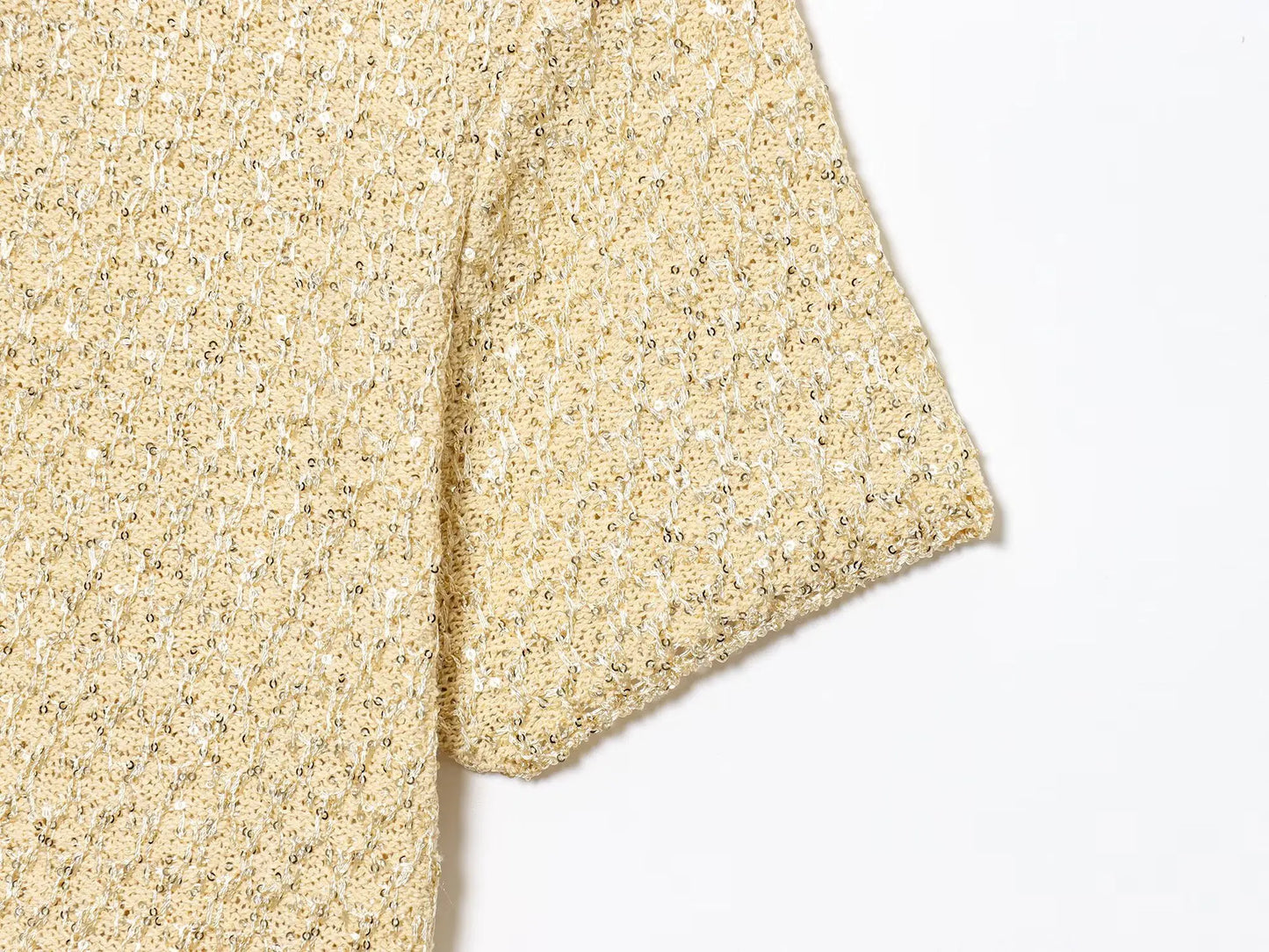 Sequin Knitted Jacket & Camisole Set - Summer Office Wear