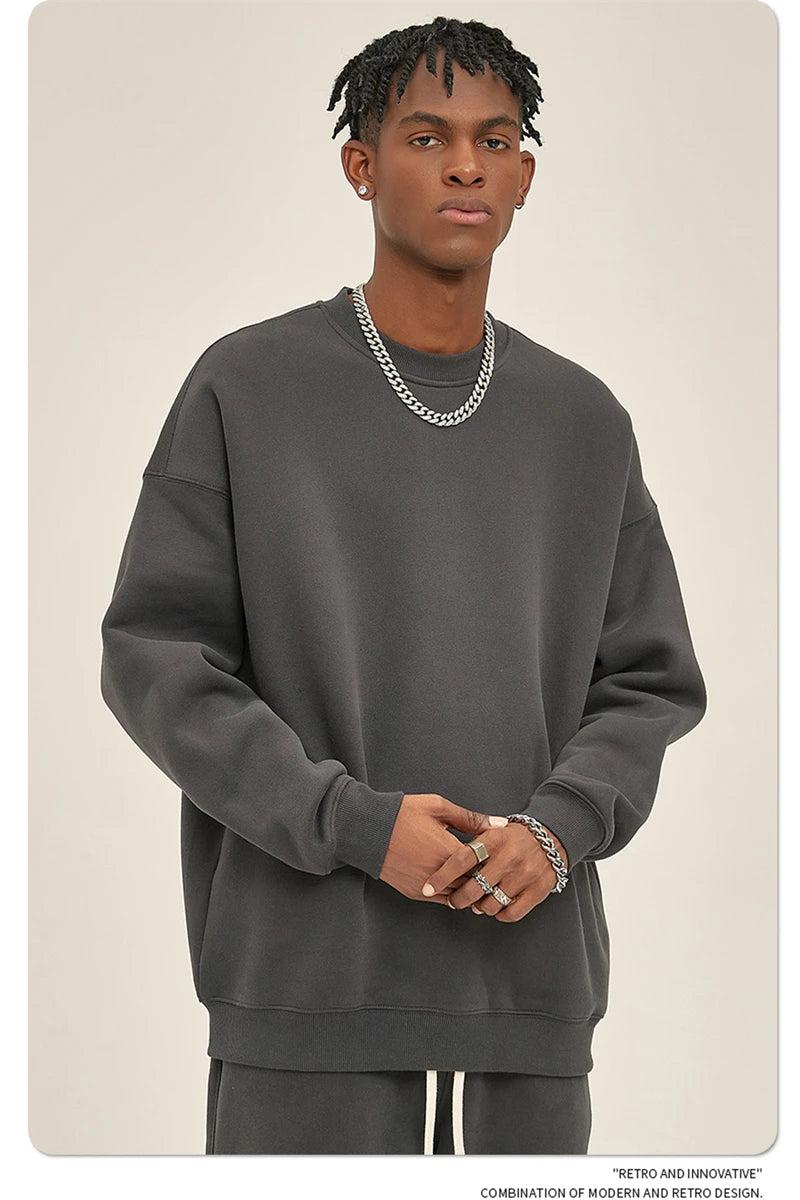 Men's 350gsm Fleece Crewneck Sweatshirt