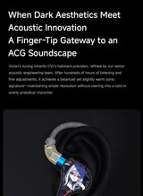CVJ Vivian In-Ear Earphones 10mm Dynamic Driver HiFi IEM with Mic Cable for Music And Gaming