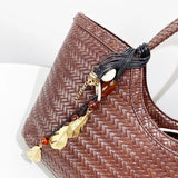 Imitation Braided Embossment Tote Bag For Women Luxury Designer Handbag 2025 New In Vintage With Inner Pocket Underarm Shoulder