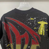 MIXED EMOTION Oversized Cotton Rhinestone T-Shirt
