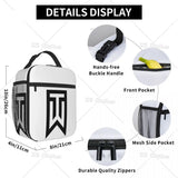Custom Golf Logo Reusable Lunch Bag Warm Cooler Insulated Lunch Box with Pocket for Men Women Student School Trip Picnic