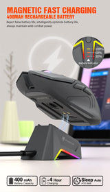 XUNFOX H2 Bluetooth Wireless Mouse Laptop Desktop Home Office Magnetic Fast Charging Luminous Mouse