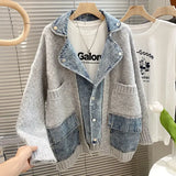 Layered Denim Jacket | Autumn/Winter Mixed-Media Streetwear