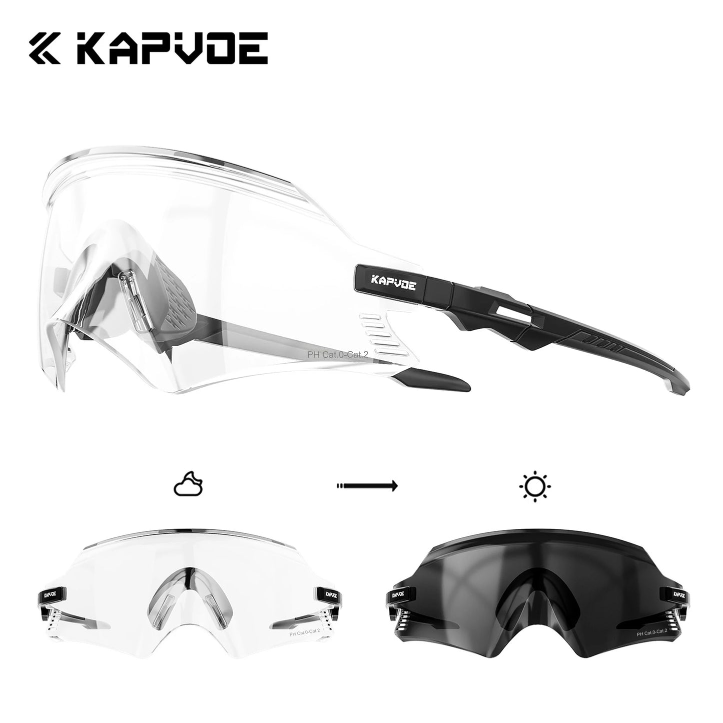 Kapvoe Sports Sunglasses for Men Women Youth Baseball Cycling Running Driving Fishing Golf Motorcycle Outdoor Glasses UV400