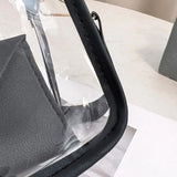 Transparent Crossbody Bag for Women Candy Color Letter Fashion Shoulder Bag PVC Transparent Jelly Bag Small Square Bag