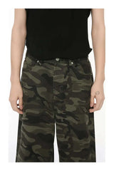 Vintage Camouflage Wide-Leg Men's Jeans