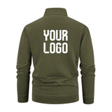 2026 Autumn and Winter Men's Casual Stand Collar Metal Half-Zip Sweater, Supporting Custom Logo