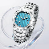 2025 New luxury military man watch square waterproof bright Date week men watch stainless steel Quartz men watches Reloj + box