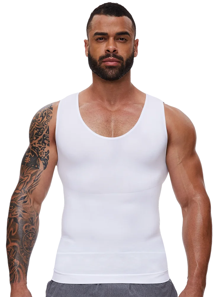 Men Body Shaper Slimming Compression Vest Undershirt Sexy Waist Trainer Tank Top Belly Control Workout Weight Loss Shapewear