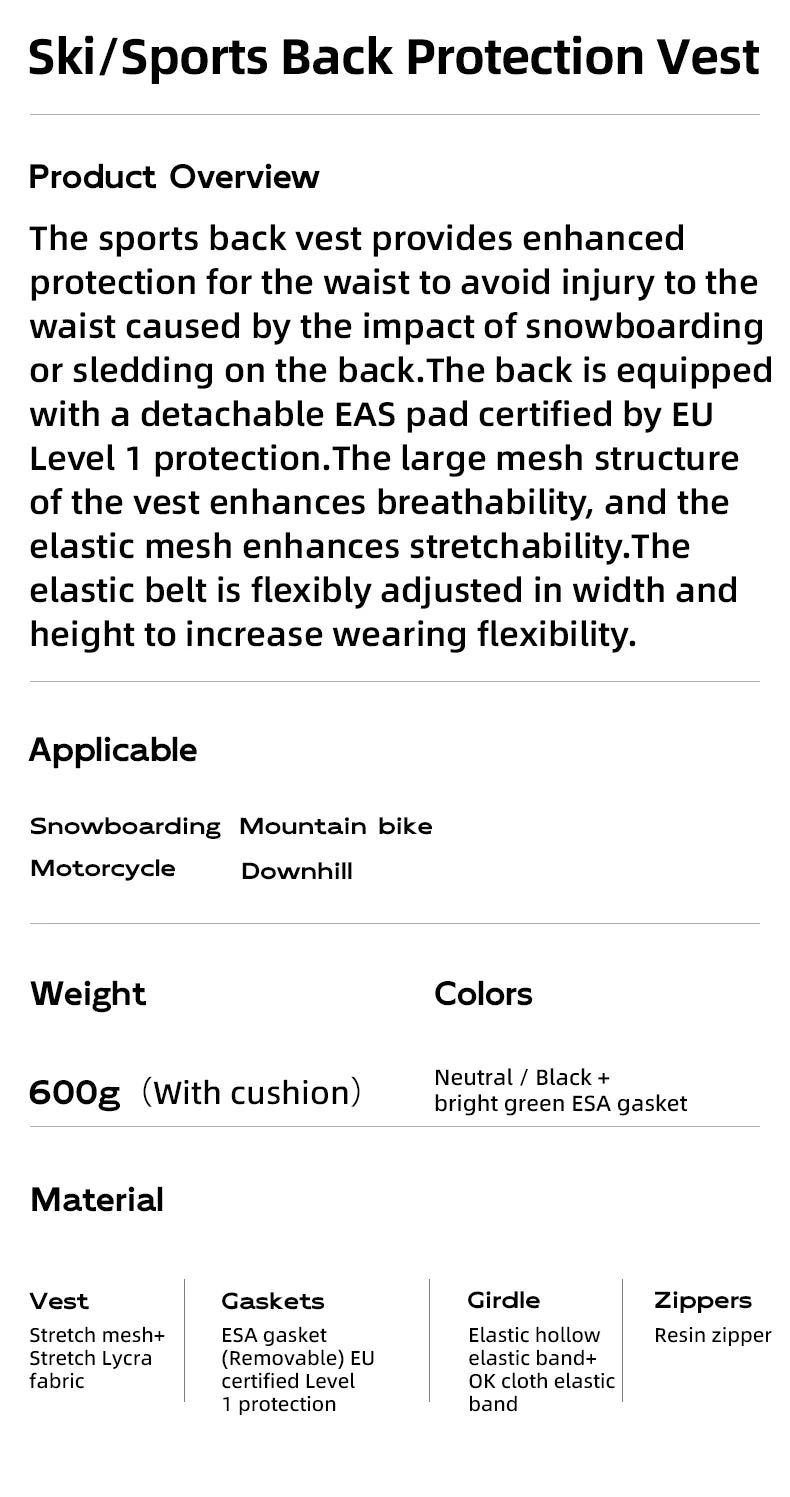 Qunature Ski Protection Vest – Men & Women