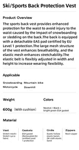 Qunature Ski Protection Vest – Men & Women
