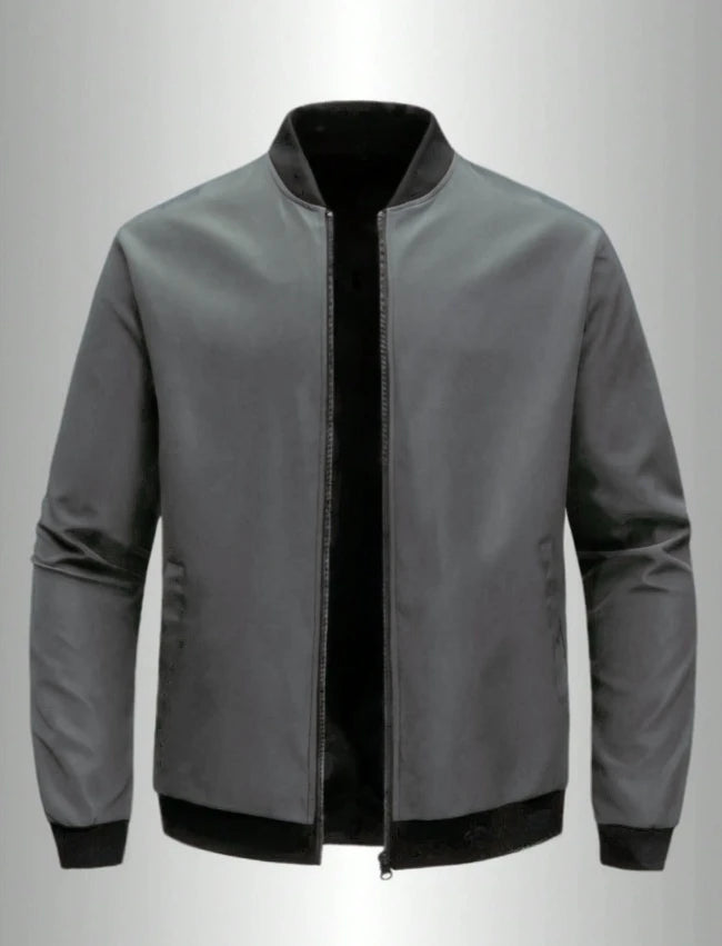 Men's Lightweight Zip-Up Baseball Collar Jacket